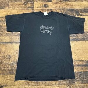 Ride Snowboards T Shirt Mens Large Black Graphic Short Sleeve Crew Neck Made USA